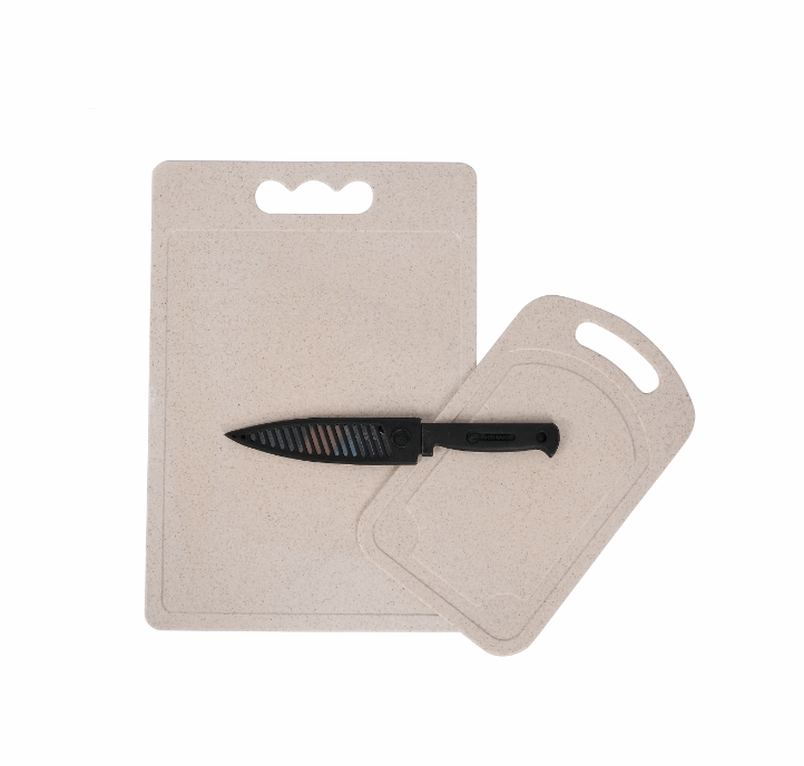 Cutting Board Set with Knife - 3 Pcs