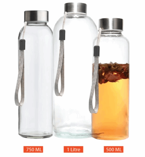 Glass Water Bottle