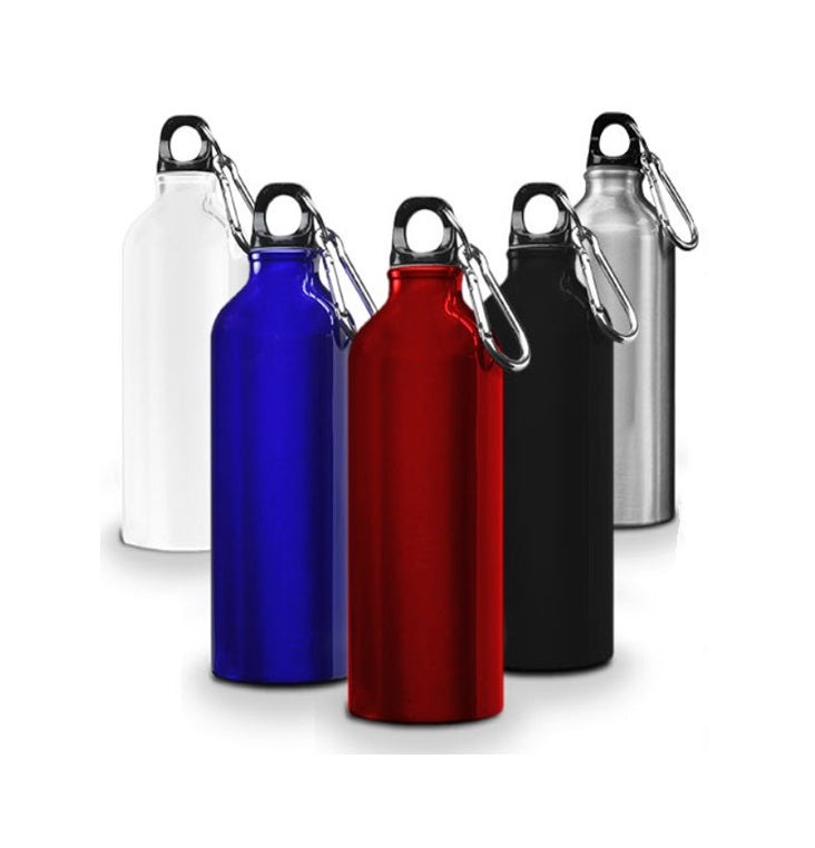 Aluminium Sports Bottle with Carabiner Hook Feature