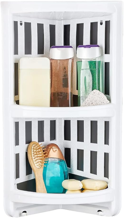 Wall Mount Corner Shelf Rack Organizer for Kitchen &amp; Bathroom