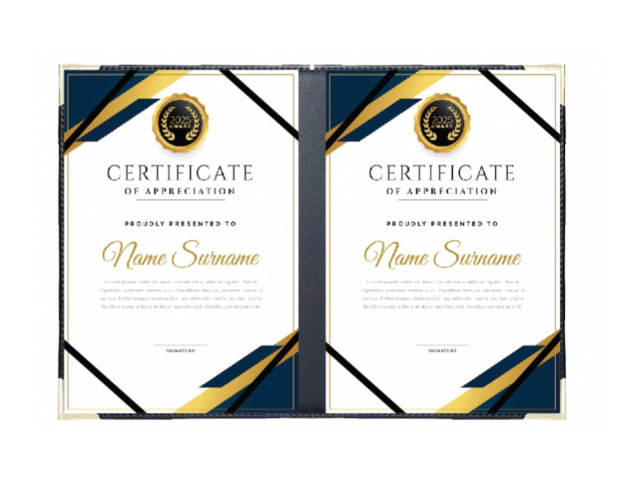 Certificate & Degree Diploma Folder - A4 Size Professional Document Holder