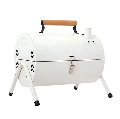 Portable Outdoor Camping Charcoal BBQ Grill – Cylindrical Design