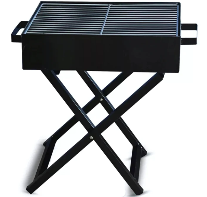 Portable X-Shape Foldable Charcoal Grill for Camping & Outdoor BBQ