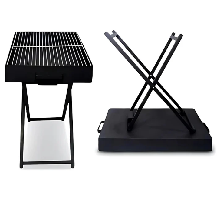 Portable X-Shape Foldable Charcoal Grill for Camping & Outdoor BBQ