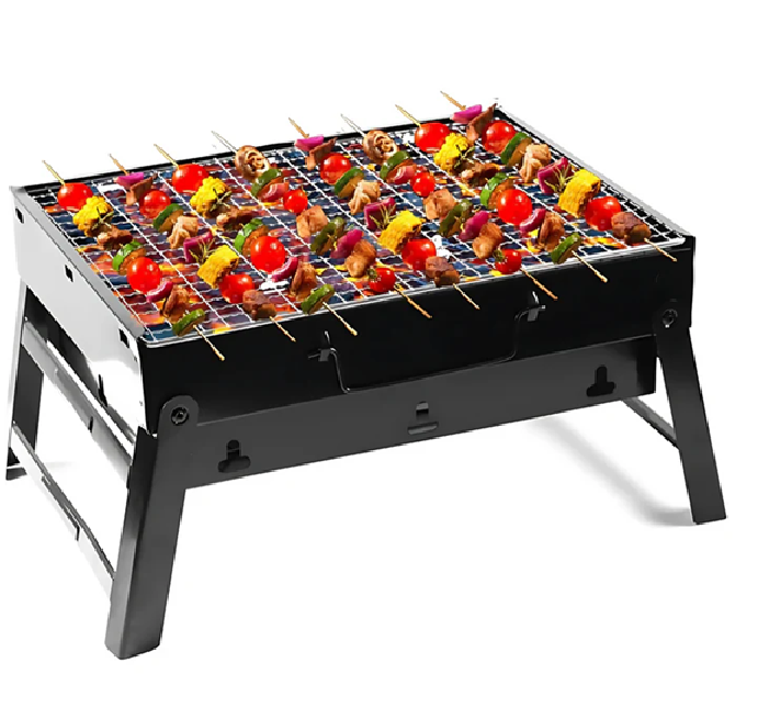 Foldable Charcoal Outdoor BBQ Grill – Portable Stainless Steel Design
