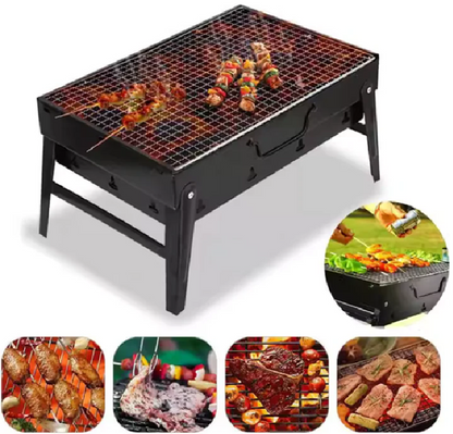 Foldable Charcoal Outdoor BBQ Grill – Portable Stainless Steel Design