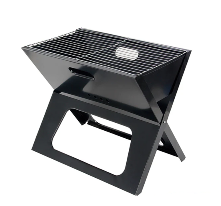 Stainless Steel Portable Camping BBQ Grill with Removable Mesh