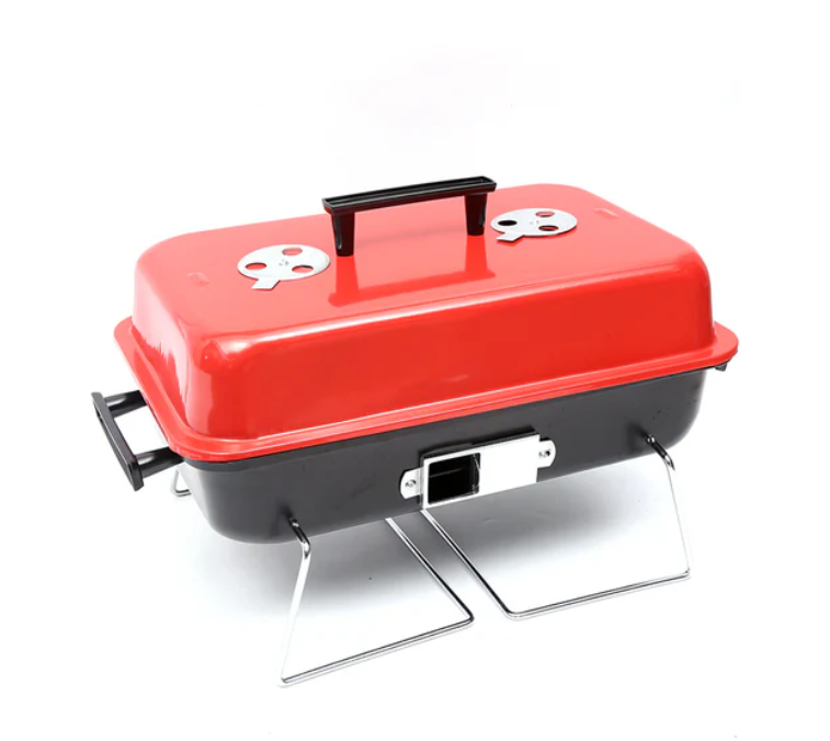 Portable Stainless Steel Camping BBQ Grill – Compact & Durable