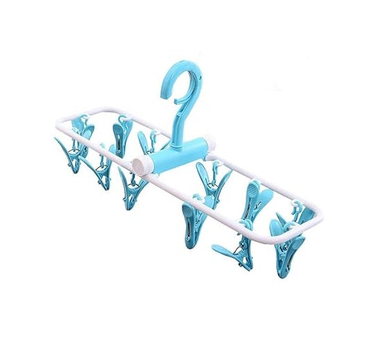 Foldable Portable Hanger Multi-Clip