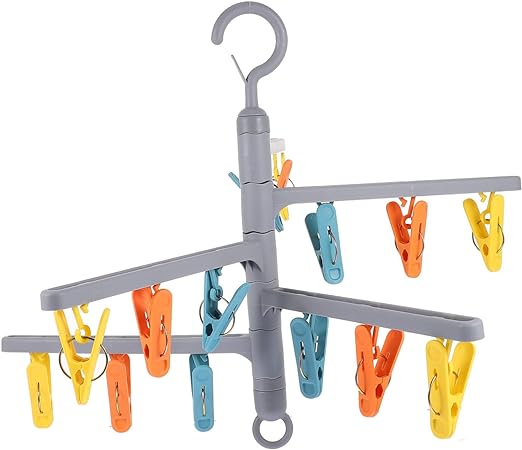 Clothes Hanger with Peg Clips