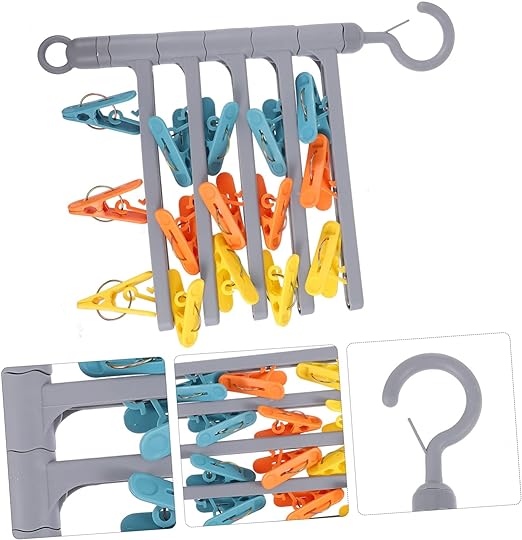 Clothes Hanger with Peg Clips