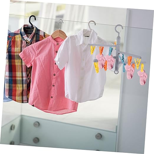 Clothes Hanger with Peg Clips