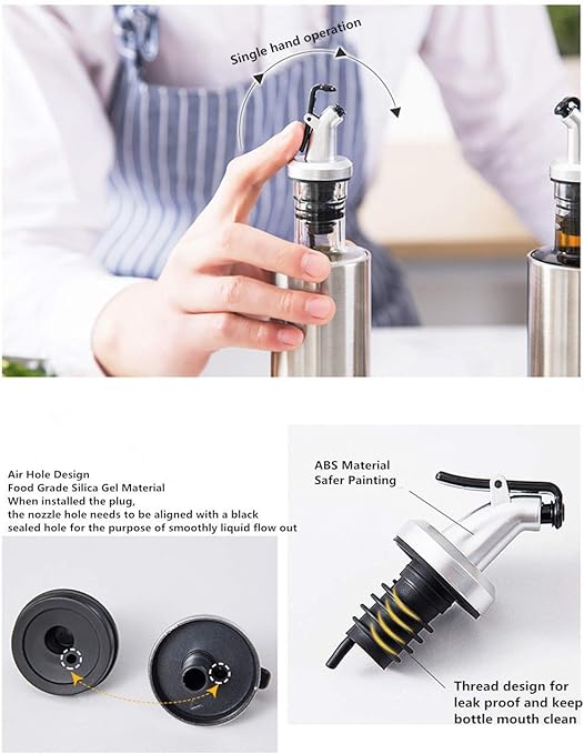 Oil & Vinegar Dispenser - Glass Bottle