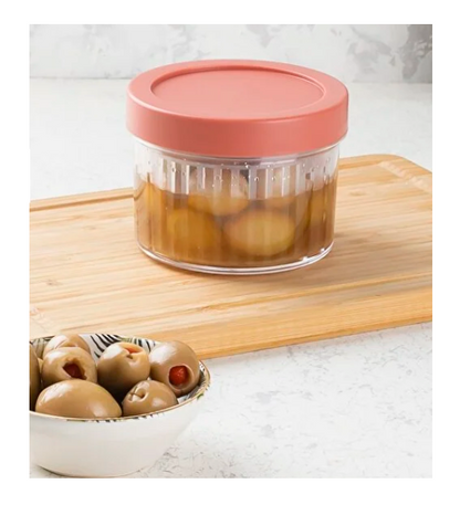 Pickle and Olive Jar with Wet-Dry Separator