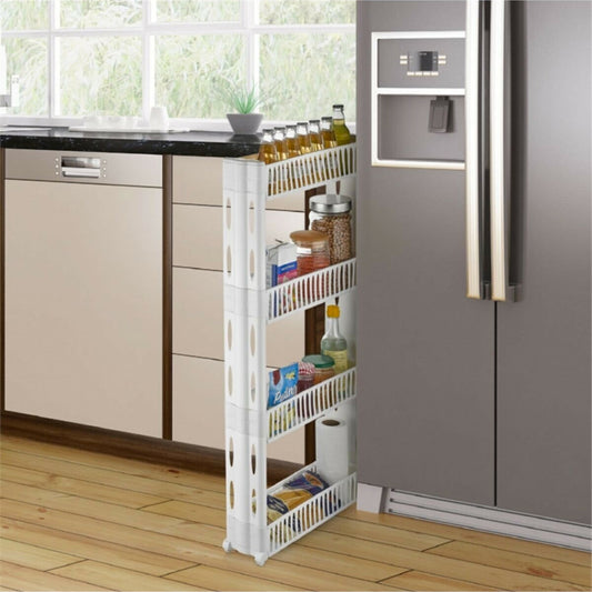 Multipurpose Trolley Rack with Wheels - 4 Layer