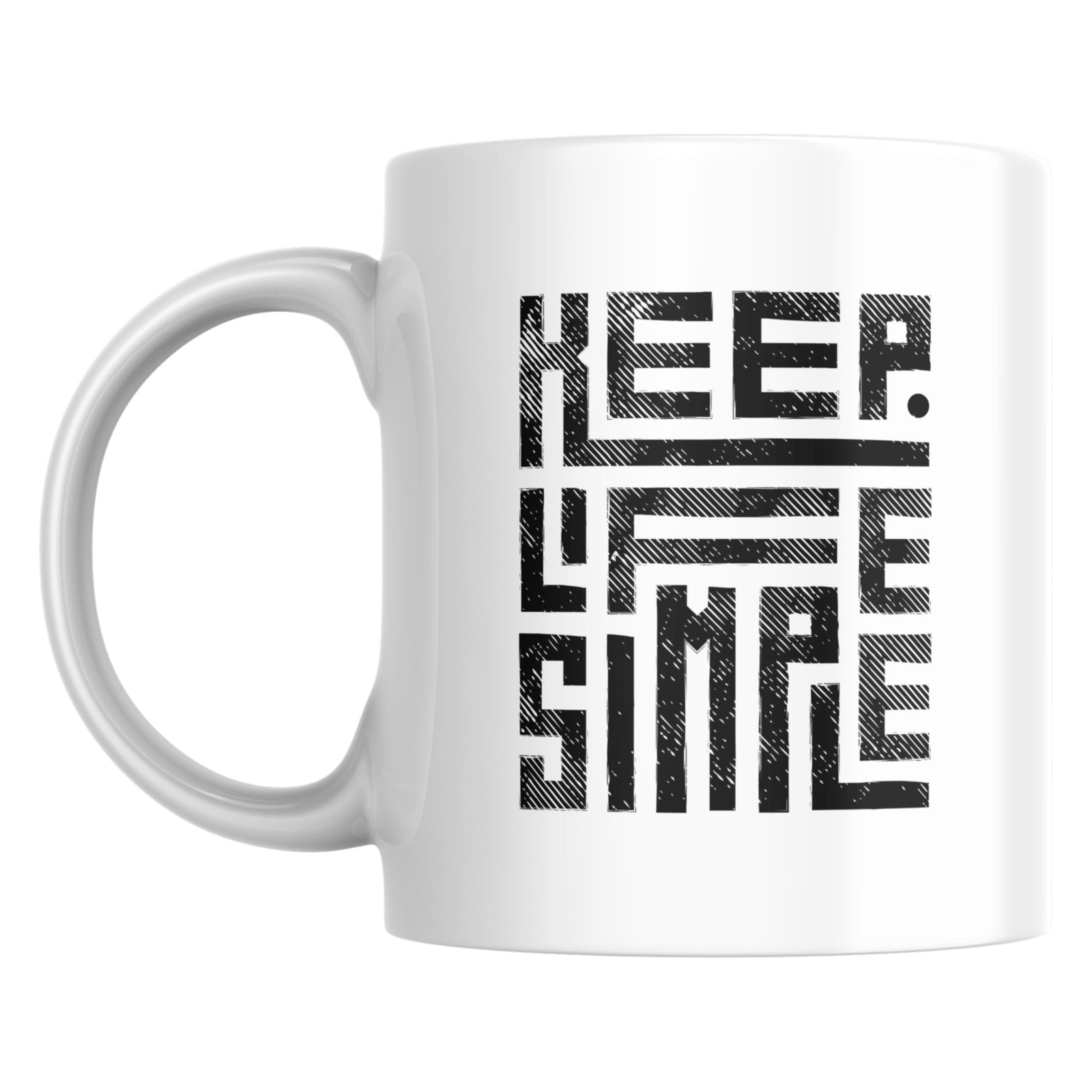Keep Life Simple Ceramic Coffee Mug | Bold Minimalist Typography Design