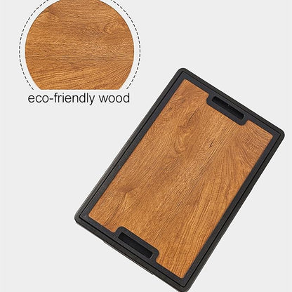 Foldable Storage Box for Car Trunk & Camping with Wooden Lid