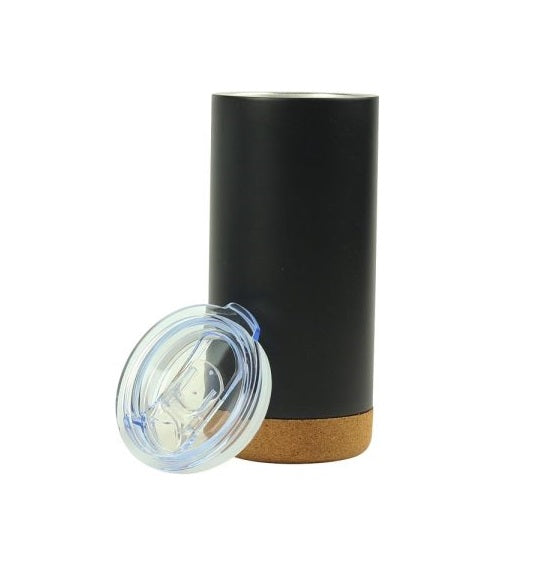 Double Wall Travel Tumbler with Cork Base & Lid
