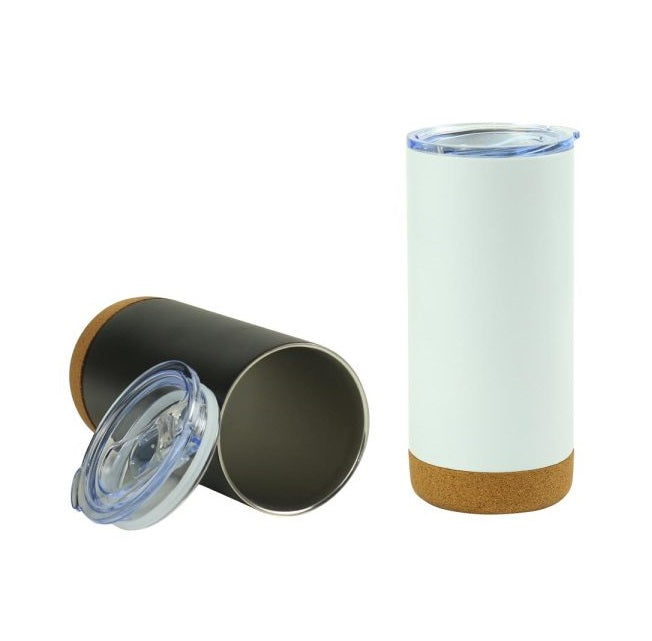 Double Wall Travel Tumbler with Cork Base & Lid