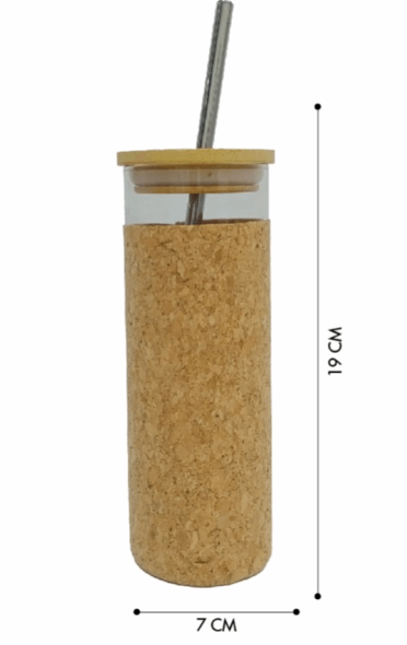 Borosilicate Glass Tumbler Set with Bamboo Lid