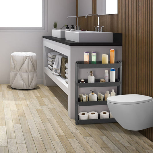 Slim Household Organizer Storage Trolley with Wheels - 4 Layer