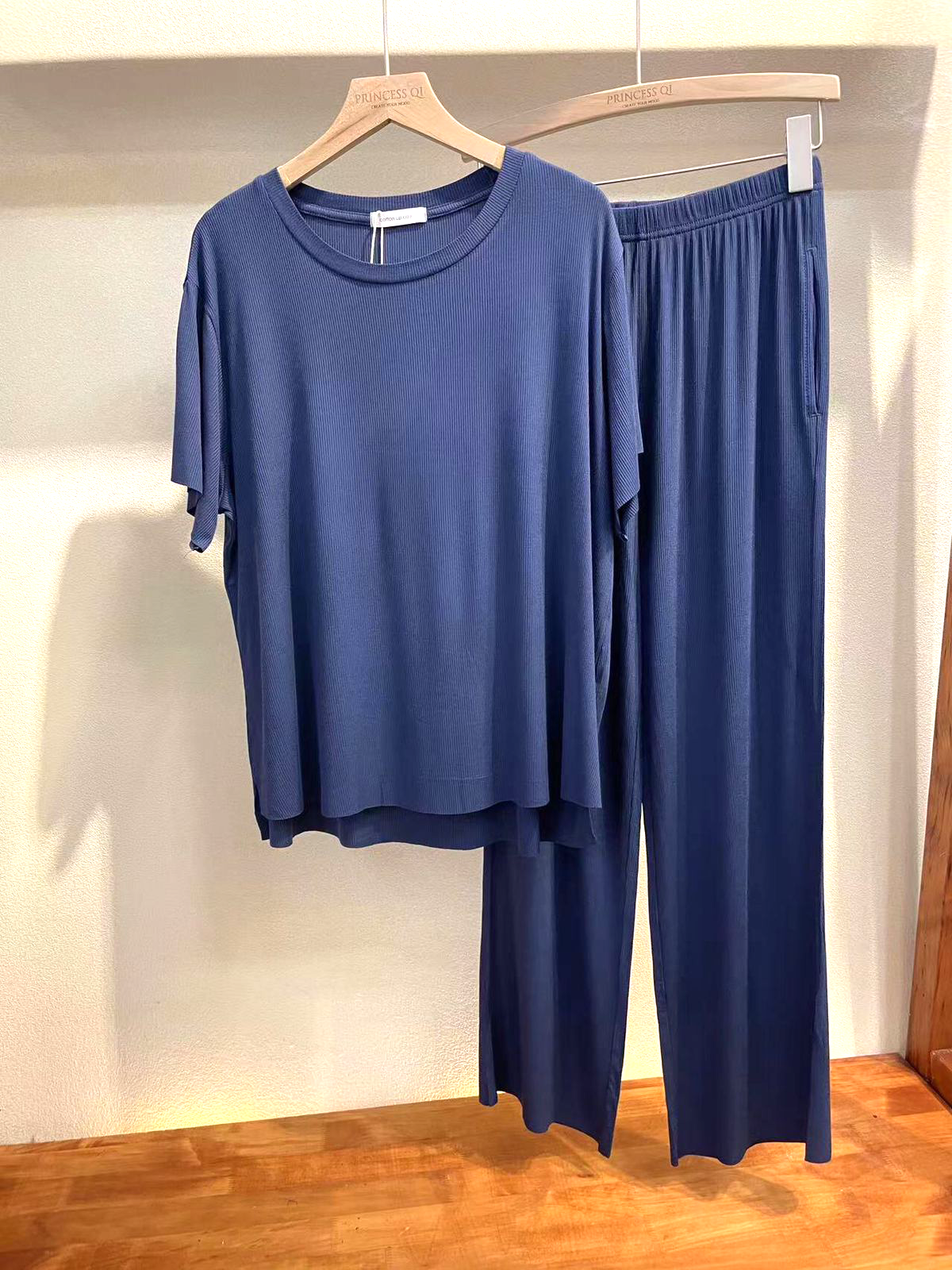 Women's Two Piece Relax Fit Suit - Blue