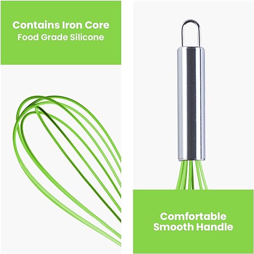Silicone Whisk with Stainless Steel Handle