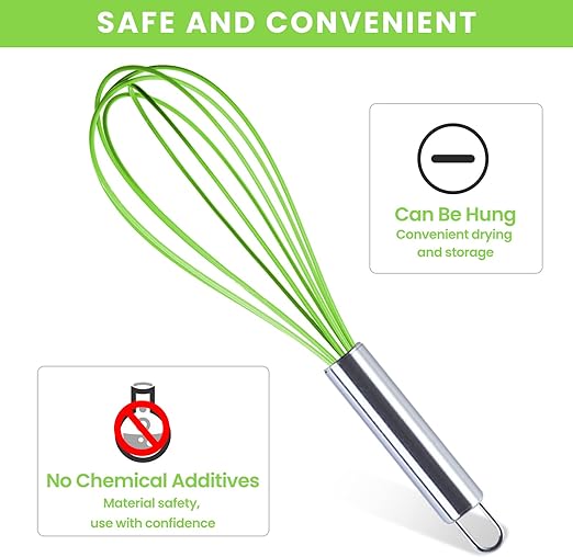 Silicone Whisk with Stainless Steel Handle