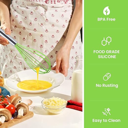 Silicone Whisk with Stainless Steel Handle