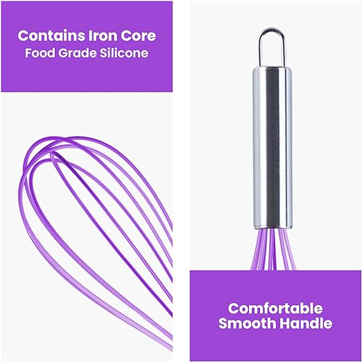 Silicone Whisk with Stainless Steel Handle